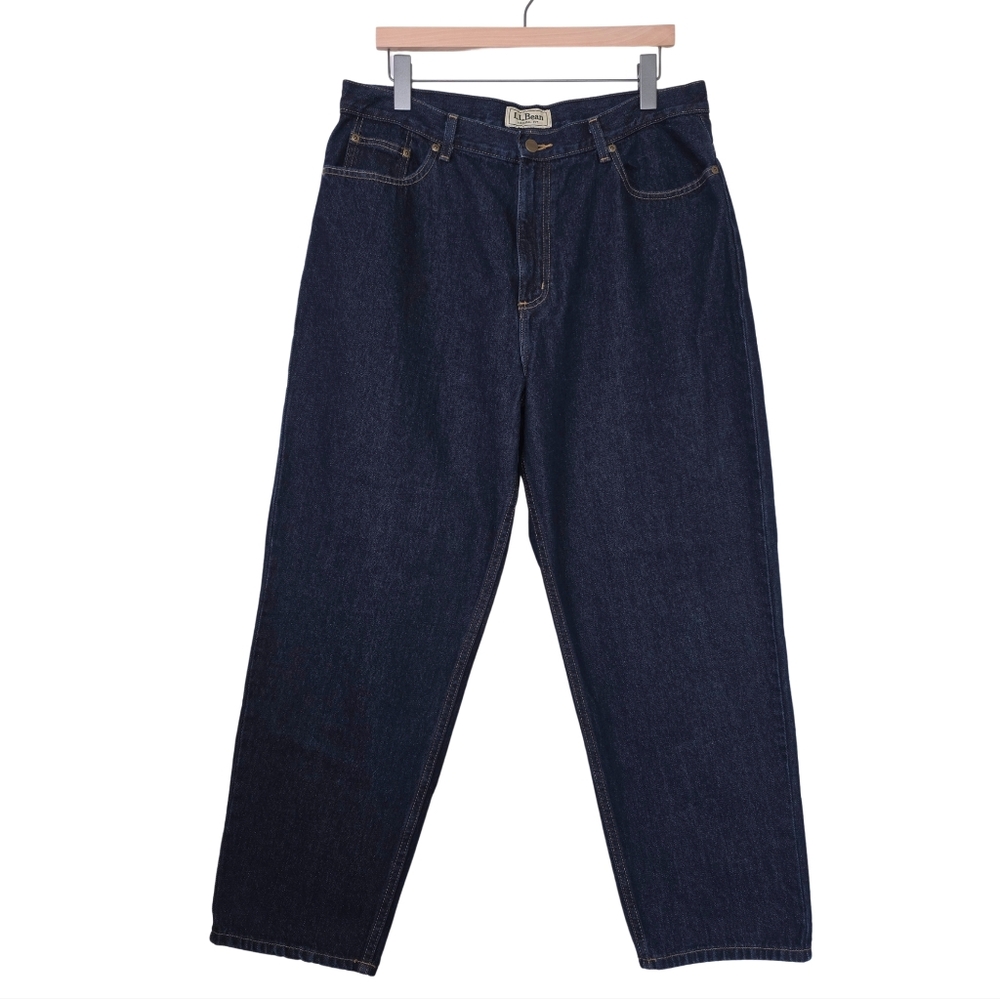 L.L. Bean Double L Natural Fit Dark Wash Denim Jeans | Size 18 Petite